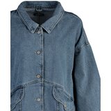 Trendyol Dark Blue Pocket Detailed Oversize Denim Jacket | ePonuda.com