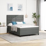 vidaXL Krevet s podnicom i madracem Tamno siva 140x200 cm Tkanina Cijene