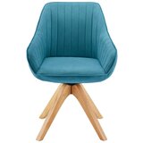 Bessagi Home naslanjač leonie, barva petroleja, žamet, vrtljiv | Shoptok.si