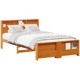  Krevetna konstrukcija Vosak smeđa 140 x 190 cm Masivna borovina | shoptok.hr