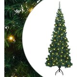 vidaXL Kotično umetno božično drevo Zelena 180 cm PVC in kovina | Shoptok.si