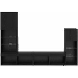 TV zidne jedinice Zidne 4 pcs Crni hrast Konstruirano drvo | shoptok.hr