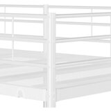 vidaXL Dvoposteljna postelja brez ležišča Bela 75x190 cm Jeklo | Shoptok.si