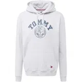 Tommy Jeans Majica safir / svetlo siva / rdeča / bela