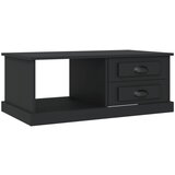 Maison Chic Klubska mizica - kavna mizica - Nizka mizica črna 90x50x35 cm inženirski les, (21753494) Cene