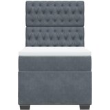 Box spring krevet s madracem tamnosivi 90x190 cm baršunasti | shoptok.hr