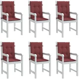 vidaXL Jastuci za stolice 6 kom prošarano boja vina 100x50x4cm tkanina