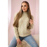 Kesi Sweater with decorative beige fabric | Shoptok.si
