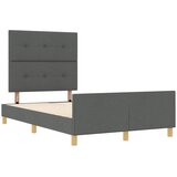  Krevetna konstrukcija Tamno siva 120 x 190 cm tkanina | shoptok.hr