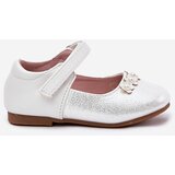 EVENTO Children's Ballet Flats With Velcro And Flowers White Nikione | Eponuda.ba