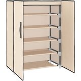 Ormarić za cipele krem 60 x 28 x 90 cm od tkanine | shoptok.hr