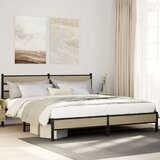 Metalni Kovinski posteljni okvir brez vzmetnice sonoma hrast 183x213 cm, (21611352) Cene