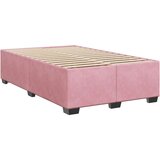 vidaXL Box spring postelja z vzmetnico roza 120x200 cm žamet | Shoptok.si