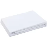 saten plahta s gumicom 90x200/30 cm - bijela, glat