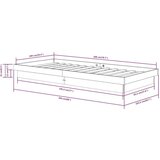  Za krevet od masivnog drva bijeli 100 x 200 cm | shoptok.hr