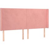Maison Chic posteljno vzglavje - vzglavna omarica - nočna omarica z ušesi roza 183x16x118/128 cm žamet, (21709066) Cene