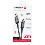 kabel HDMI 2.0, 60Hz, 18GB/s, 4K, do 21:9, 2m, pozlaćeni konek, crni