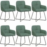  Trpezarijske stolice 6 pcs Baršun Morska zelena | shoptok.hr