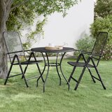vidaXL Vrtni stol od ekspandirane metalne mreže Ø 80 x 72 cm antracit | shoptok.hr