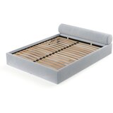 Maison de Rêve Svijetlo sivi tapecirani bračni krevet s prostorom za odlaganje s podnicom 160x200 cm Solvo – | shoptok.hr