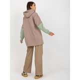 RUE PARIS Sweatshirt-RV-BL-8232.27X-dark beige | Shoptok.si