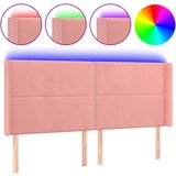 Maison Chic led posteljno vzglavje - vzglavna omarica - nočna omarica roza 163x16x118/128 cm žamet, (21711156) | Shoptok.si
