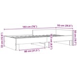  Okvir za krevet boja hrasta 90x190 cm od konstruiranog drva | shoptok.hr