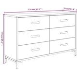  Komoda smeđa 110 x 35 x 70 cm od masivne borovine | Eponuda.ba