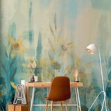  Foto tapeta - A touch of summer - floral motif with a meadow of flowers in blue tones 294x210 | shoptok.hr