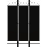 vidaXL Sobna pregrada s 3 panela crna 120 x 180 cm Cijene