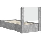  Okvir za krevet s pohranom i uzglavljem Betonska siva - Betonska siva 75 x 190 cm | shoptok.hr