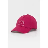 Karl Lagerfeld Bombažna bejzbolska kapa roza barva, 245W3407
