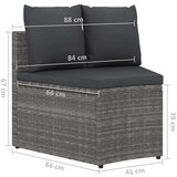  8-dijelni set vrtnih sofa od poliratana s jastucima sivi | shoptok.hr