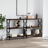  The Living Store Konzolna mizica rjav hrast 156x28x80,5 cm inženirski les - Konzolna Mizica, (21502371) | Shoptok.si