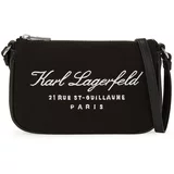 Karl Lagerfeld Torba preko ramena 'Hotel' crna / bijela