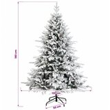  Umjetno božićno drvce s nogom 180 cm 300 LED lampica - Zelena i bijela 180 cm s LED svjetlima | shoptok.hr