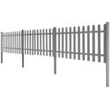  Ograda od kolaca sa stupovima 3 kom WPC 600 x 60 cm | Eponuda.com