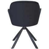XXXL Naslanjač Silvi, Črna, Žamet, Vrtljiv | Shoptok.si