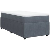 Box spring krevet s madracem tamnosivi 80 x 200 cm baršunasti | shoptok.hr