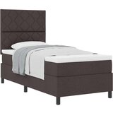 vidaXL Box Spring Krevet s madracem Tamnosmeđi Jednokrevetni Tkanina | shoptok.hr