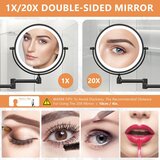 AUXMIR stensko ogledalo z LED-osvetlitvijo 1x/20x | Shoptok.si