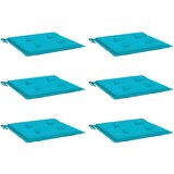 vidaXL Jastuci za vrtne stolice 6 kom tirkizni 40x40x3 cm od tkanine | shoptok.hr