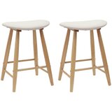  Trpezarijske stolice 2 pcs Prirodna 46 x 37 x 63 cm | shoptok.hr