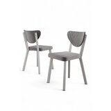 Hanah home Arfe set stolica, 37x104x77 cm, 6 dijelova, svijetlosiva | Eponuda.ba