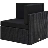 vidaXL Modularna kutna sofa od poliratana crna | shoptok.hr