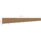 9-panelni vetrobran tkanina 1200x160 cm taupe, (20692902) | Shoptok.si