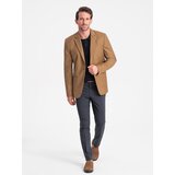 Ombre Classic men's jacket with pillowcase pocket - caramel Cijene
