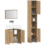 vidaXL Kopalniška garnitura 3-delna artisan hrast inženirski les | Shoptok.si