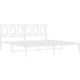  The Living Store Kovinski posteljni okvir z vzglavjem bel 180x200 cm - Posteljni Okvir, (21524465) | Shoptok.si