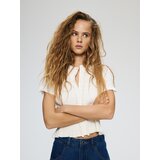 Reserved Džemper s kratkim rukavima - krem | shoptok.hr